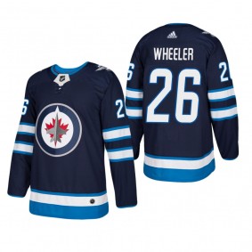 Men's Winnipeg Jets Blake Wheeler #26 Home Navy Authentic Player Cheap Jersey