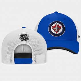 Winnipeg Jets Authentic Pro Blue Locker Room Trucker Snapback Hat