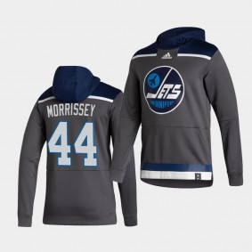 Winnipeg Jets Josh Morrissey 2021 Reverse Retro Gray Authentic Pullover Special Edition Hoodie