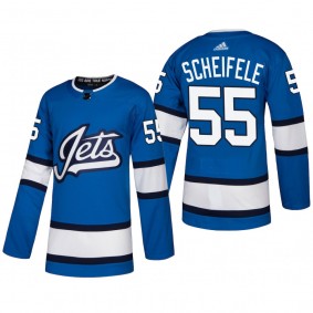 Men's Winnipeg Jets Mark Scheifele #55 2018-19 Alternate Reasonable Authentic Jersey - Blue