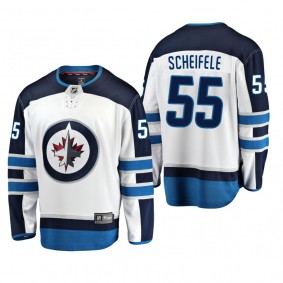 Men's Winnipeg Jets Mark Scheifele #55 Away White Breakaway Player Cheap Jersey