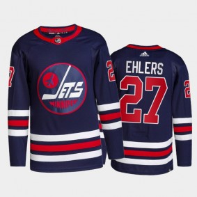 Nikolaj Ehlers Winnipeg Jets Alternate Jersey 2021-22 Navy #27 Primegreen Authentic Pro Uniform