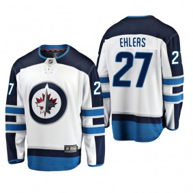 Men's Winnipeg Jets Nikolaj Ehlers #27 Away White Breakaway Player Cheap Jersey
