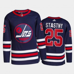 Paul Stastny Winnipeg Jets Alternate Jersey 2021-22 Navy #25 Primegreen Authentic Pro Uniform