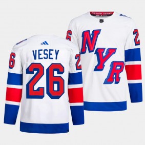 Jimmy Vesey 2024 NHL Stadium Series Authentic Player New York Rangers #26 White Jersey Primegreen