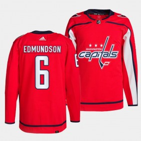 Washington Capitals Authentic Pro Joel Edmundson #6 Red Jersey Home