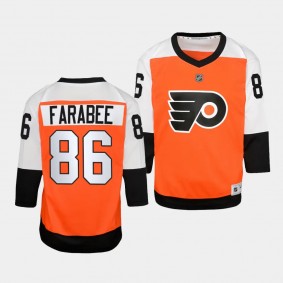 Joel Farabee Philadelphia Flyers Youth Jersey 2023-24 Home Burnt Orange Replica Player Jersey