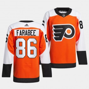 Joel Farabee #86 Philadelphia Flyers 2023-24 Authentic Burnt Orange Jersey Home