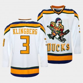 John Klingberg Anaheim Ducks The Mighty Ducks White Jersey #3 ice Hockey