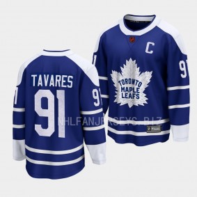 Toronto Maple Leafs John Tavares Special Edition 2.0 2022 Blue Breakaway Retro Jersey Men's