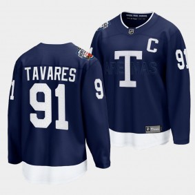 John Tavares Toronto Maple Leafs 2022 Heritage Classic Navy Jersey