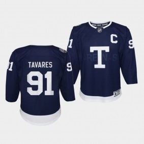 Toronto Maple Leafs 2022 Heritage Classic John Tavares #91 Youth Navy Jersey