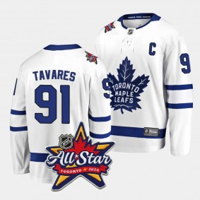 Toronto Maple Leafs John Tavares 2024 NHL All-Star Patch White Away Breakaway Player Jersey Men's
