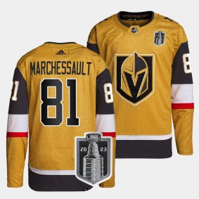 Vegas Golden Knights 2023 Stanley Cup Final Jonathan Marchessault #81 Gold Authentic Home Jersey Men's