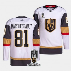 Vegas Golden Knights 2023 Stanley Cup Champions Jonathan Marchessault #81 White Authentic Away Jersey Men's