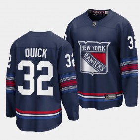 New York Rangers Jonathan Quick 2023-24 Alternate Navy Premier Breakaway Player Jersey Men's