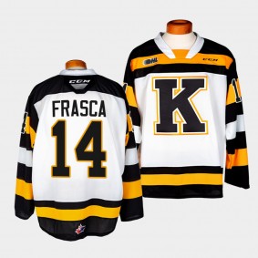 Jordan Frasca Kingston Frontenacs #14 White OHL Hockey Jersey Adult