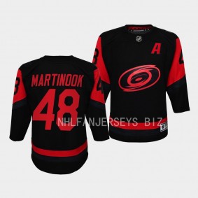 Carolina Hurricanes #48 Jordan Martinook 2023 NHL Stadium Series Player Black Youth Jersey