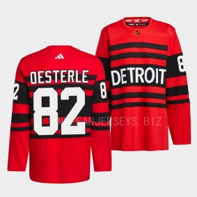 Detroit Red Wings 2022 Reverse Retro 2.0 Jordan Oesterle #82 Red Authentic Pro Jersey Men's