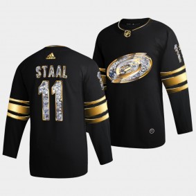 Jordan Staal Carolina Hurricanes 2022 Stanley Cup Playoffs #11 Black Diamond Edition Authentic Jersey