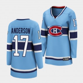 Canadiens Josh Anderson 2022 Special Edition 2.0 Blue Jersey Women
