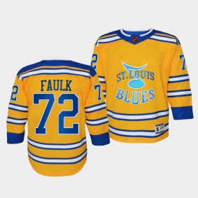 Youth Justin Faulk Blues Yellow Special Edition 2.0 Jersey