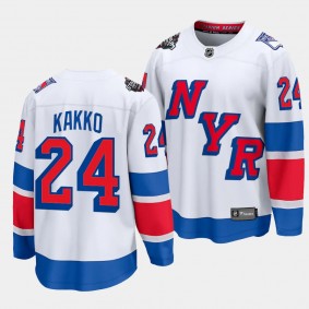 2024 NHL Stadium Series Kaapo Kakko Jersey New York Rangers White #24 Breakaway Player Men's