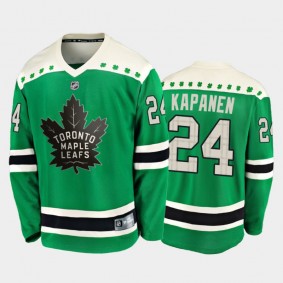 Fanatics Kasperi Kapanen #24 Maple Leafs 2020 St. Patrick's Day Replica Player Jersey Green