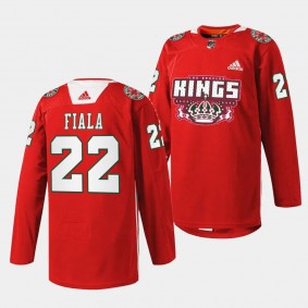 2023 X-mas Holiday Kevin Fiala Los Angeles Kings Red #22 Specialty Jersey