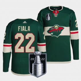 Minnesota Wild Kevin Fiala 2022 Stanley Cup Playoffs #22 Green Jersey Authentic Pro
