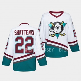 Kevin Shattenkirk Anaheim Ducks #22 Mighty Ducks White Jersey Hockey