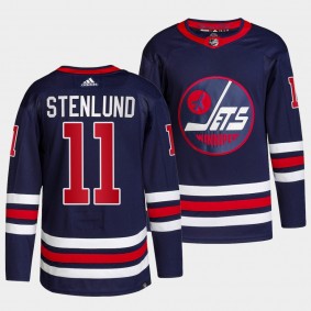 Winnipeg Jets 2022 Primegreen Authentic Kevin Stenlund #11 Navy Jersey Alternate