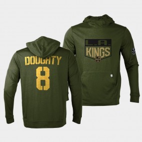 Los Angeles Kings Drew Doughty 2022 Salute to Service Olive Levelwear Hoodie Pullover