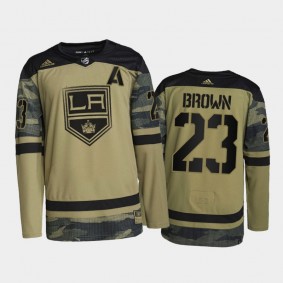 Kings Military Appreciation Dustin Brown Jersey Practice