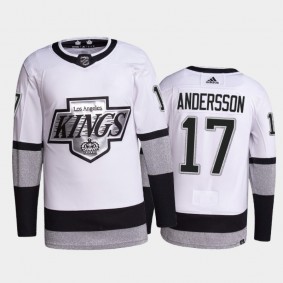 Lias Andersson Los Angeles Kings Primegreen Authentic Pro Jersey 2021-22 White #17 Alternate Uniform