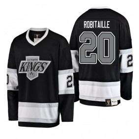 Men's Los Angeles Kings Luc Robitaille #20 Heritage Black Retired Player Cheap Jersey