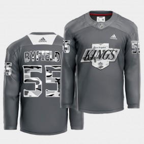 LA Kings X Undefeated Quinton Byfield #55 Gray Jersey Camo