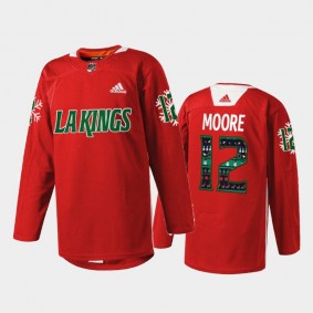 Trevor Moore Los Angeles Kings Holiday Sweater Jersey Red