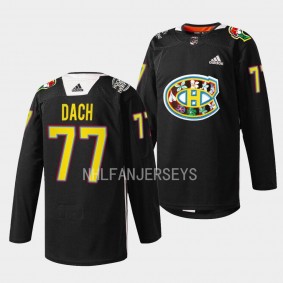 Montreal Canadiens 2023 Black History Month Kirby Dach #77 Black Jersey Habs Warmup