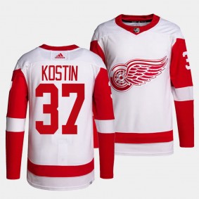 Detroit Red Wings Authentic Pro Klim Kostin #37 White Jersey Away