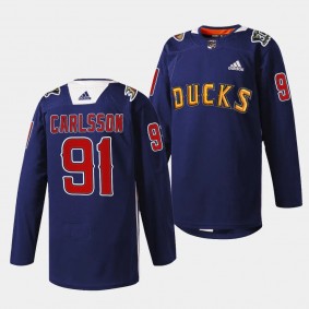 2024 Angels Night Leo Carlsson Anaheim Ducks Navy #91 Special Jersey
