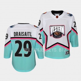 Edmonton Oilers #29 Leon Draisaitl 2023 NHL All-Star Western Conference Premier White Youth Jersey