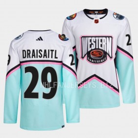 Leon Draisaitl 2023 NHL All-Star Western Conference Edmonton Oilers #29 White Jersey Authentic
