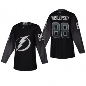 Men's Tampa Bay Lightning Andrei Vasilevskiy #88 2019 Alternate Reasonable Authentic Jersey - Black