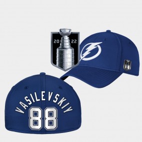 Andrei Vasilevskiy Tampa Bay Lightning Hat 2022 Atlantic Conference Champs Blue Flex