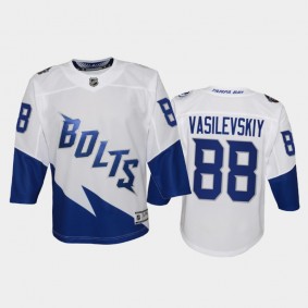 Andrei Vasilevskiy #88 Lightning 2022 Stadium Series White Youth Fanatics Jersey