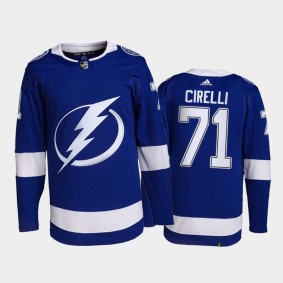 2021-22 Tampa Bay Lightning Anthony Cirelli Primegreen Authentic Jersey Blue Home Uniform