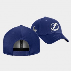 Tampa Bay Lightning 2021 Stanley Cup Champions Blue Primary Logo Adjustable Hat