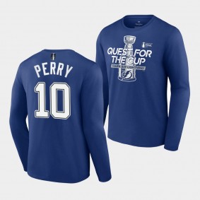 Corey Perry Tampa Bay Lightning 2022 Stanley Cup Final Longsleeve T-Shirt Blue #10