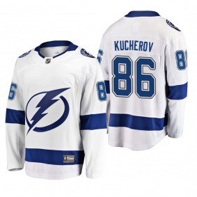 Men's Tampa Bay Lightning Nikita Kucherov #86 Away White Breakaway Player Cheap Jersey